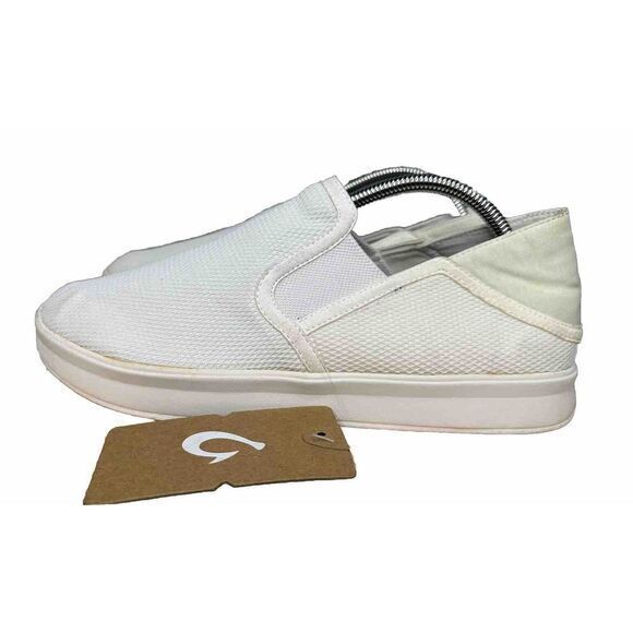 New Olukai Lae'ahi Men Size 11 White/Beige Slip On Lightweight Loafer‎ Shoes